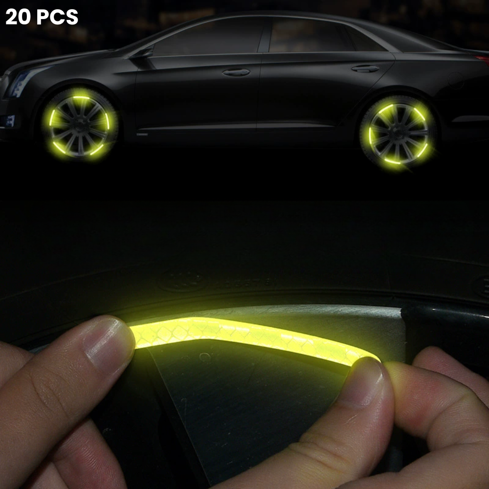 20 stk. oplyste hjulbeskyttere med logo